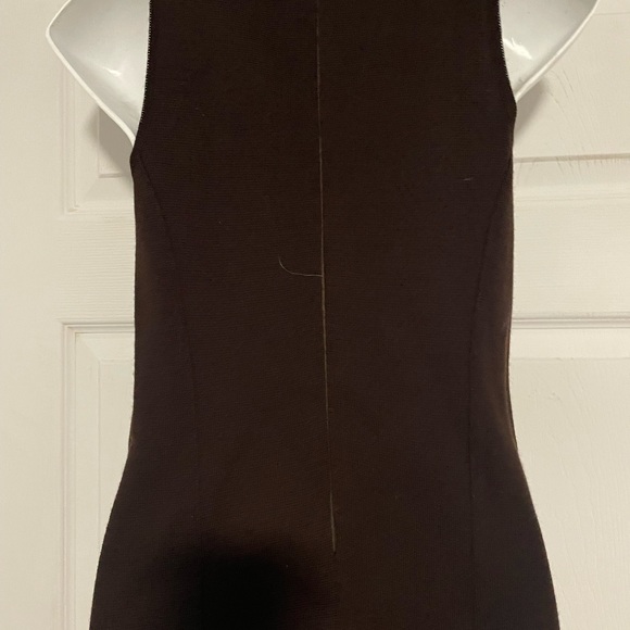 Bali wool blend tank dress with leather trim size 2 NWOT - Picture 3 of 3
